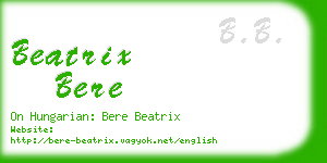 beatrix bere business card